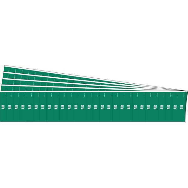 Pipe Marker, Adhesive, White, Air, PK5, 91898-PK