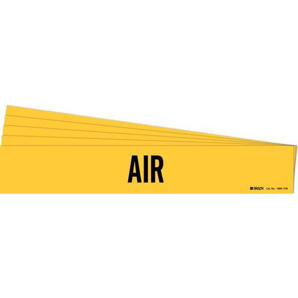 Pipe Marker, Adhesive, Black, Air, PK5, 7005-1HV-PK