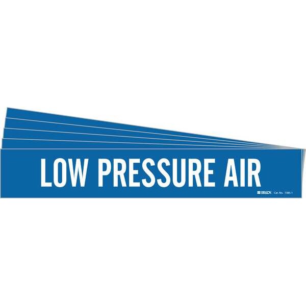 Pipe Marker, White, Low Pressure Air, PK5, 7385-1-PK