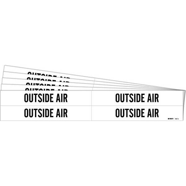 Pipe Marker, Black, Outside Air, PK5, 7207-4-PK