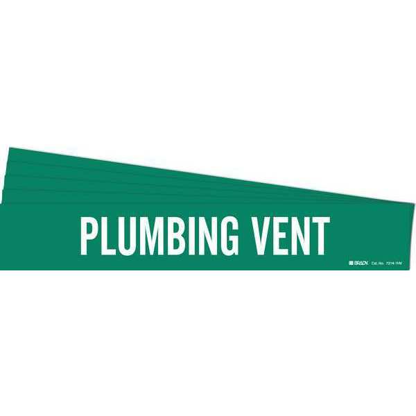 Pipe Marker, White, Plumbing Vent, PK5, 7214-1HV-PK