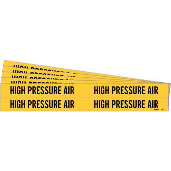 Pipe Marker, Black, High Pressure Air, PK5, 7135-4-PK