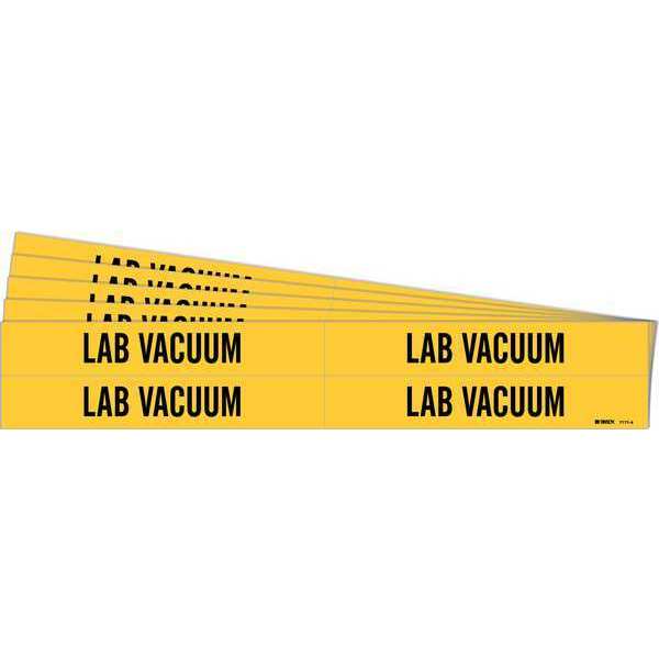 Pipe Marker, Black, Lab Vacuum, PK5, 7171-4-PK