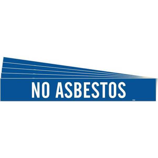 Pipe Marker, White, No Asbestos, PK5, 97626-PK