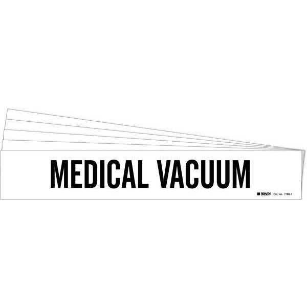 Pipe Marker, Black, Medical Vacuum, PK5, 7186-1-PK