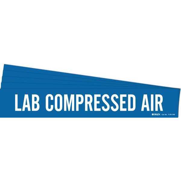 Pipe Marker, White, Lab Compressed Air, PK5, 7170-1HV-PK