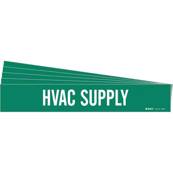 Pipe Marker, White, HVAC Supply, PK5, 7380-1-PK