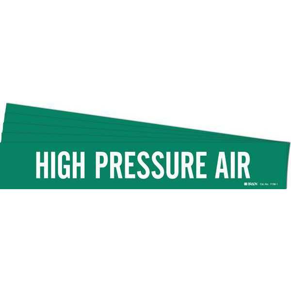 Pipe Marker, White, High Pressure Air, PK5, 7136-1-PK