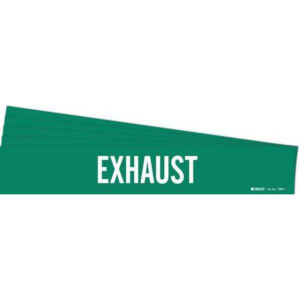 Pipe Marker, Adhesive, White, Exhaust, PK5, 7099-1-PK