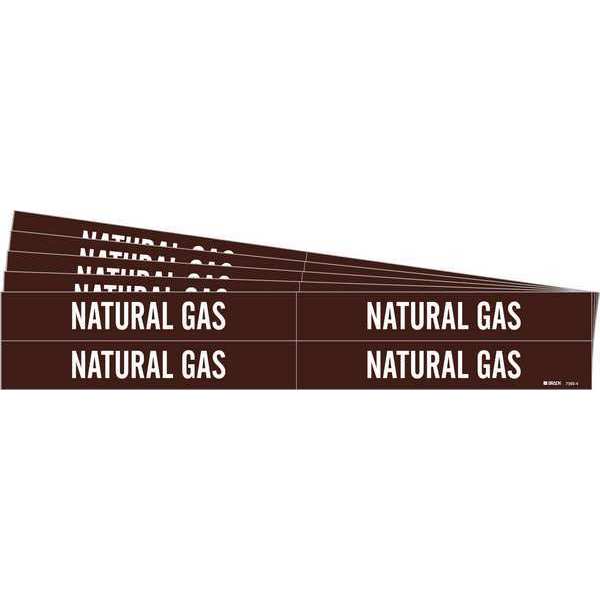 Pipe Marker, White, Natural Gas, PK5, 7395-4-PK