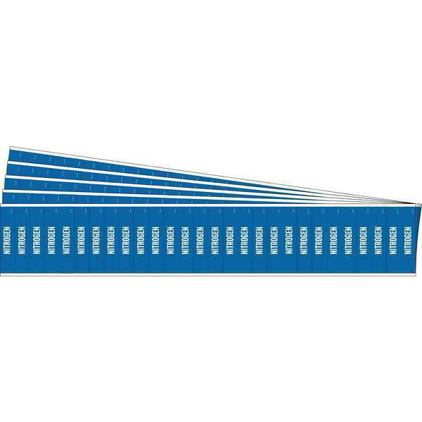 Pipe Marker, Adhesive, White, Nitrogen, PK5, 91997-PK