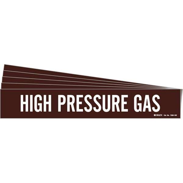 Pipe Marker, White, High Pressure Gas, PK5, 7368-1HV-PK
