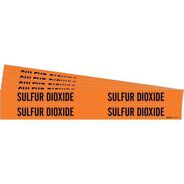 Pipe Marker, Black, Sulfur Dioxide, PK5, 7417-4-PK