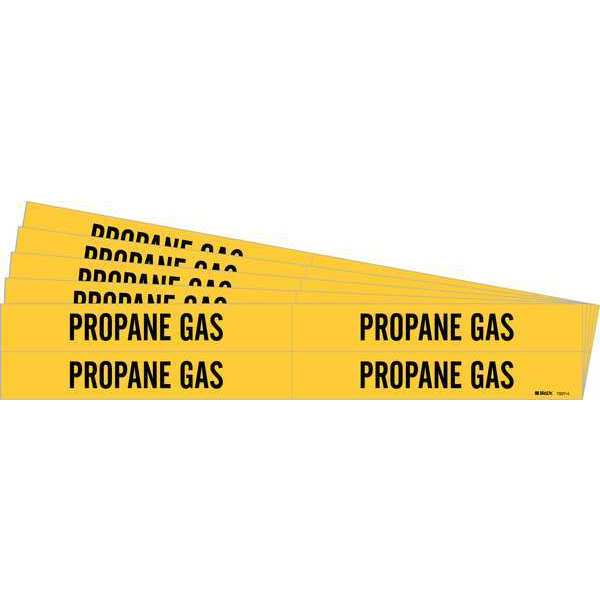 Pipe Marker, Black, Propane Gas, PK5, 7227-4-PK