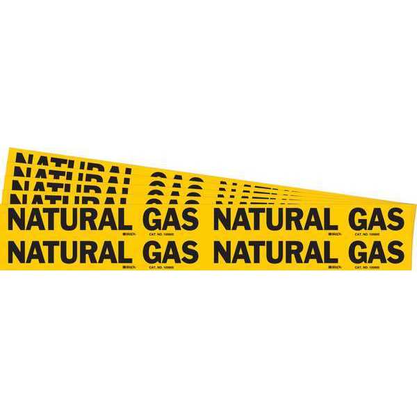 Pipe Marker, Black, Natural Gas, PK5, 105805-PK
