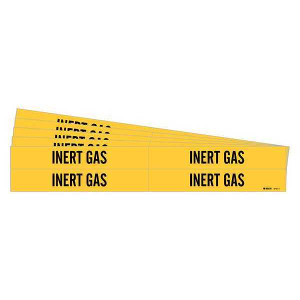 Pipe Marker, Adhesive, Black, Inert Gas, PK5, 8791-4-PK