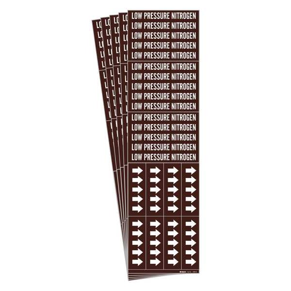 Pipe Marker, , Low Pressure Nitrogen, PK5, 7389-3C-PK