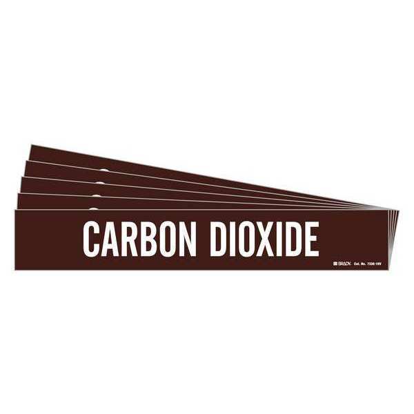 Pipe Marker, White, Carbon Dioxide, PK5, 7338-1HV-PK