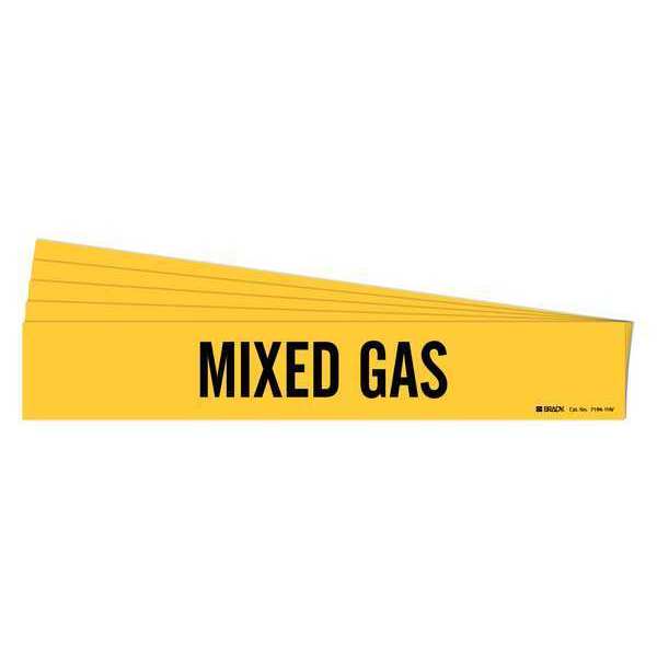 Pipe Marker, Adhesive, Black, Mixed Gas, PK5, 7194-1HV-PK
