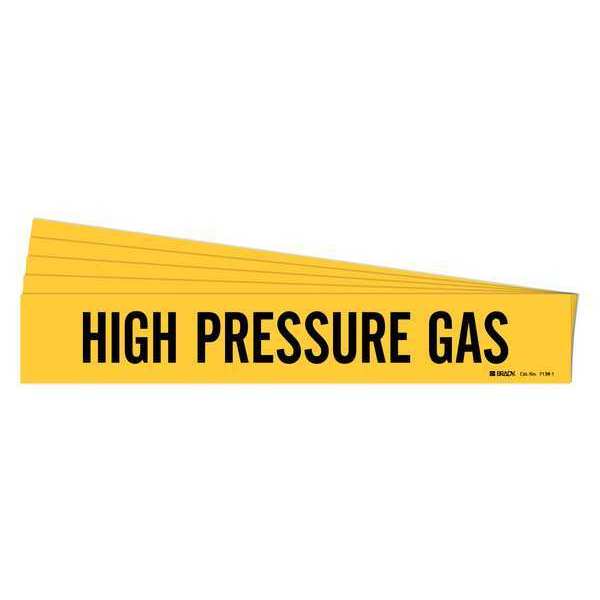 Pipe Marker, Black, High Pressure Gas, PK5, 7138-1-PK