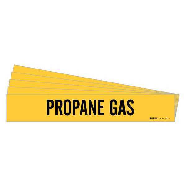 Pipe Marker, Black, Propane Gas, PK5, 7227-1-PK