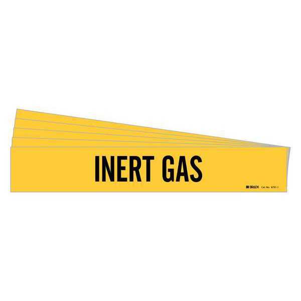 Pipe Marker, Adhesive, Black, Inert Gas, PK5, 8791-1-PK