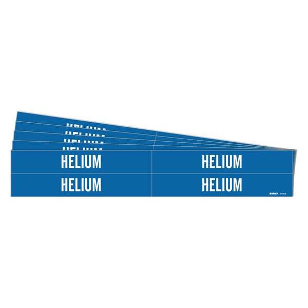 Pipe Marker, Adhesive, White, Helium, PK5, 7133-4-PK