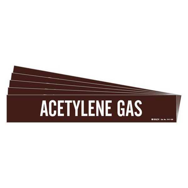 Pipe Marker, White, Acetylene Gas, PK5, 7317-1HV-PK
