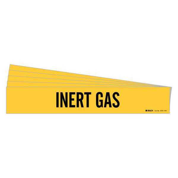 Pipe Marker, Adhesive, Black, Inert Gas, PK5, 8791-1HV-PK