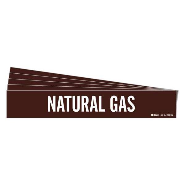 Pipe Marker, White, Natural Gas, PK5, 7395-1HV-PK