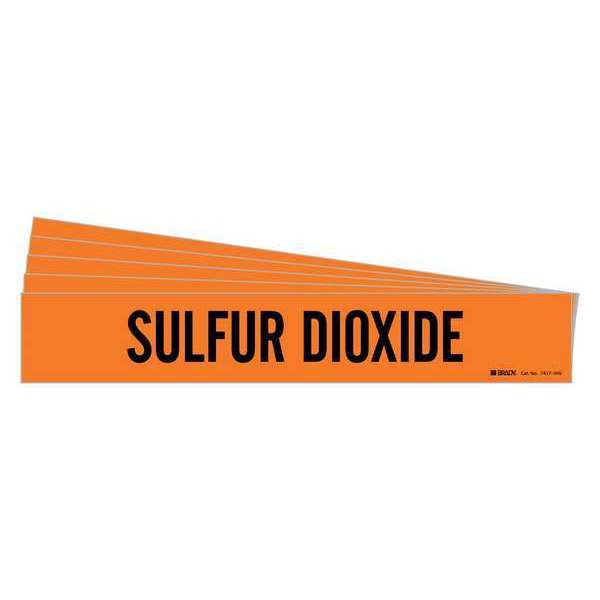 Pipe Marker, Black, Sulfur Dioxide, PK5, 7417-1HV-PK