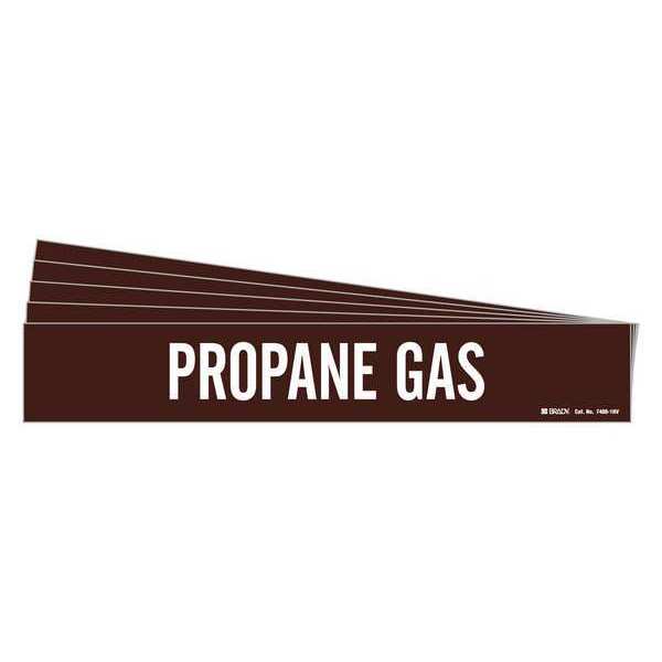 Pipe Marker, White, Propane Gas, PK5, 7400-1HV-PK
