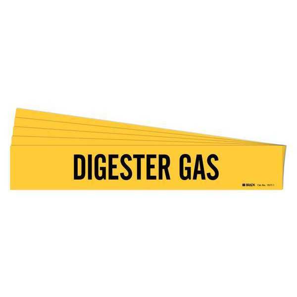 Pipe Marker, Black, Digester Gas, PK5, 7077-1-PK
