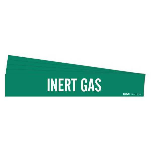 Pipe Marker, Adhesive, White, Inert Gas, PK5, 7164-1HV-PK