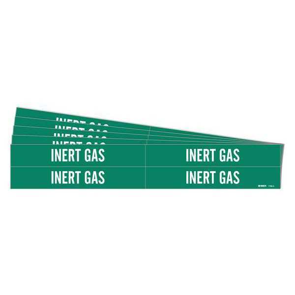 Pipe Marker, Adhesive, White, Inert Gas, PK5, 7164-4-PK
