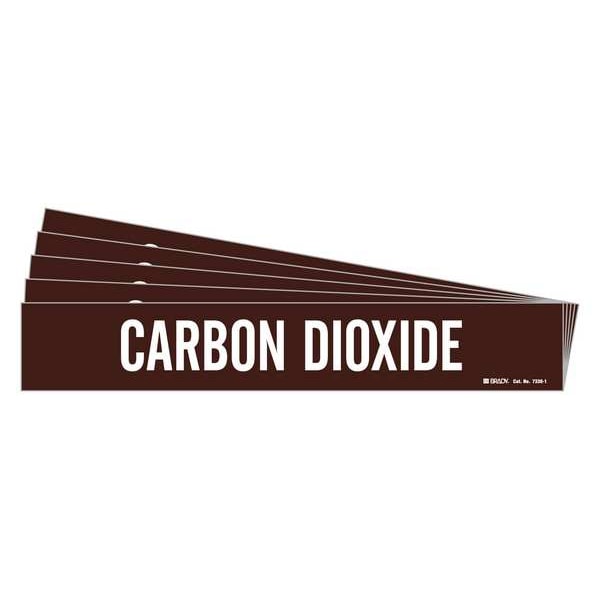 Pipe Marker, White, Carbon Dioxide, PK5, 7338-1-PK