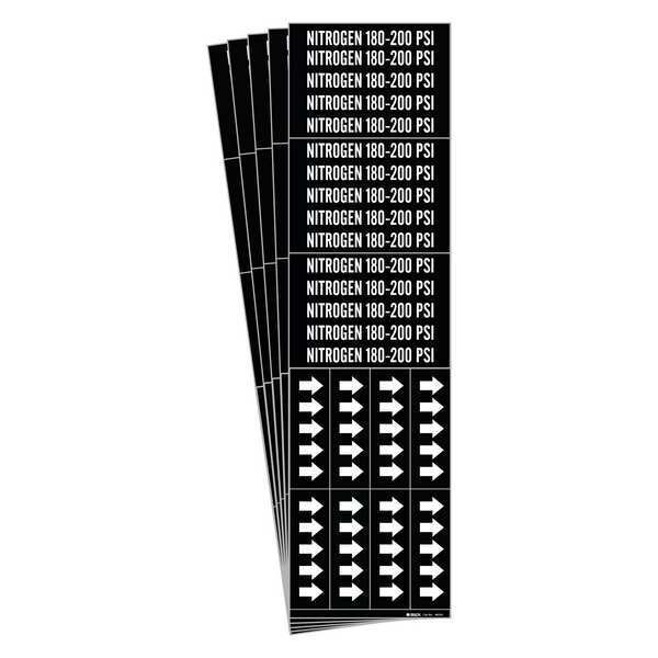 Pipe Marker, , Nitrogen 180-200 PSI, PK5