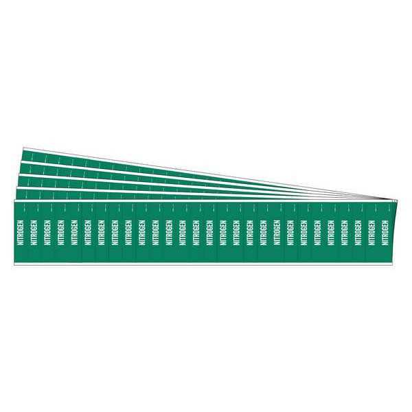 Pipe Marker, Adhesive, White, Nitrogen, PK5, 91998-PK