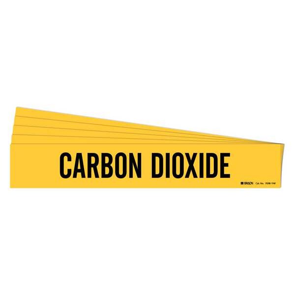 Pipe Marker, Black, Carbon Dioxide, PK5, 7038-1HV-PK
