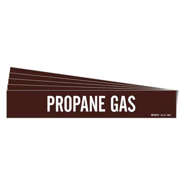 Pipe Marker, White, Propane Gas, PK5, 7400-1-PK