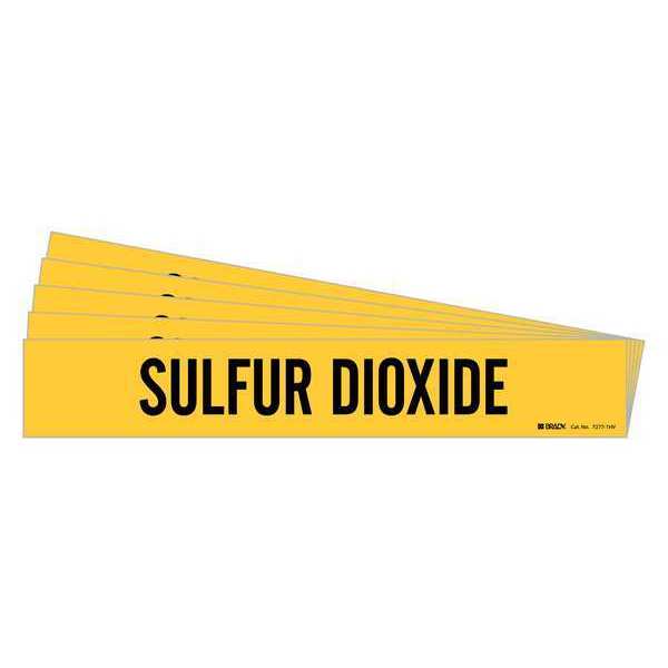 Pipe Marker, Black, Sulfur Dioxide, PK5, 7277-1HV-PK