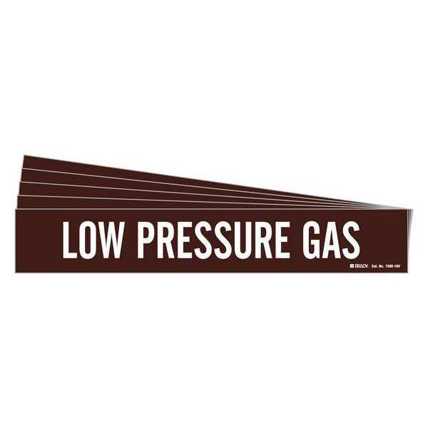 Pipe Marker, White, Low Pressure Gas, PK5, 7388-1HV-PK