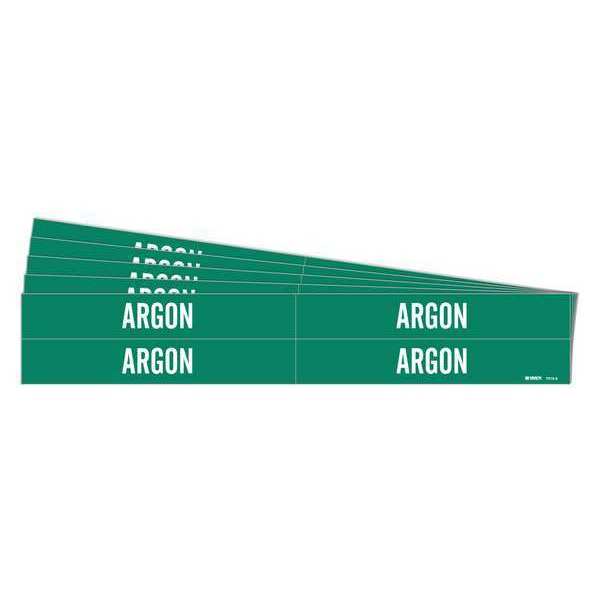 Pipe Marker, Adhesive, White, Argon, PK5, 7015-4-PK