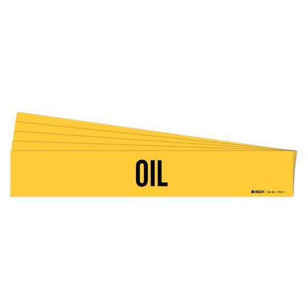 Pipe Marker, Adhesive, Black, Oil, PK5, 7204-1-PK