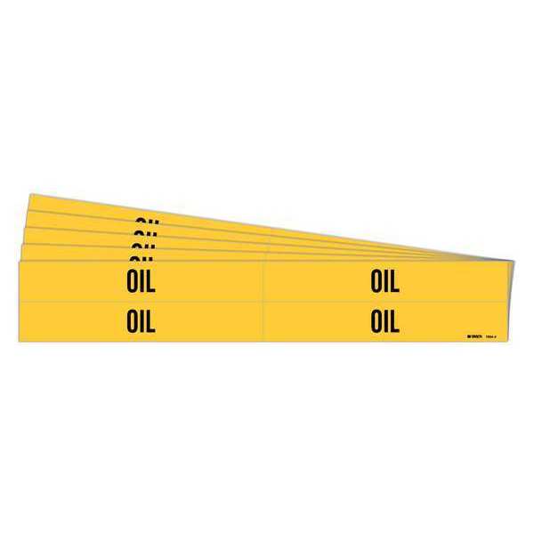 Pipe Marker, Adhesive, Black, Oil, PK5, 7204-4-PK