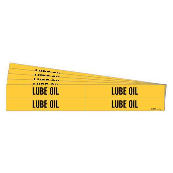 Pipe Marker, Adhesive, Black, Lube Oil, PK5, 7181-4-PK