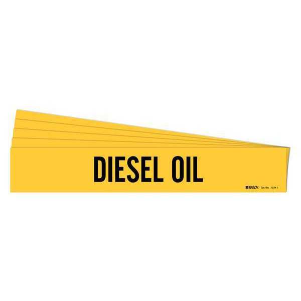 Pipe Marker, Black, Diesel Oil, PK5, 7078-1-PK
