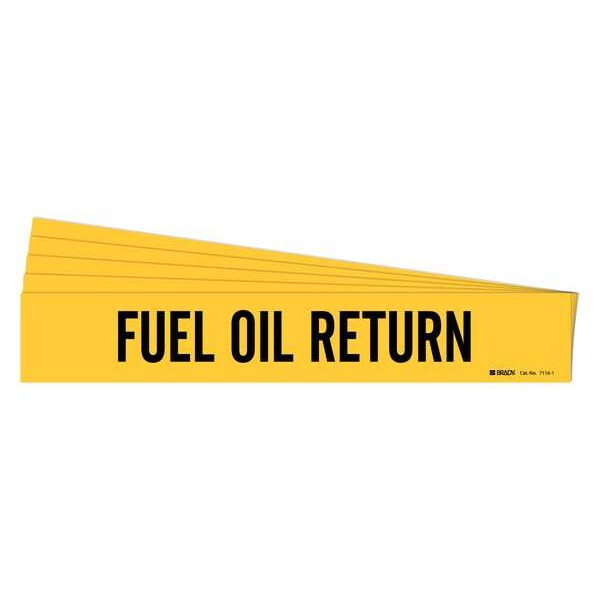Pipe Marker, Black, Fuel Oil Return, PK5, 7116-1-PK