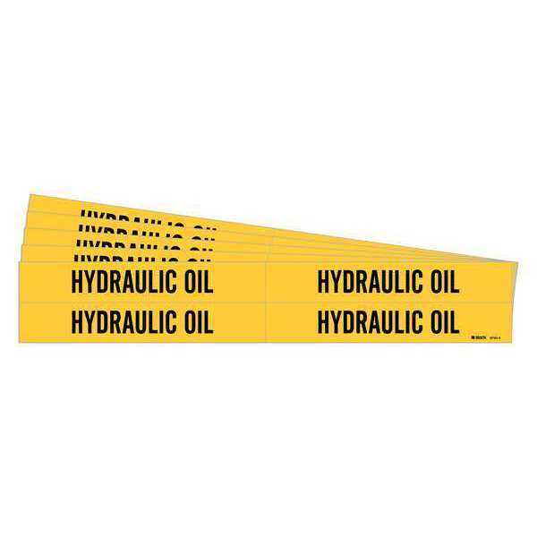Pipe Marker, Black, Hydraulic Oil, PK5, 8790-4-PK