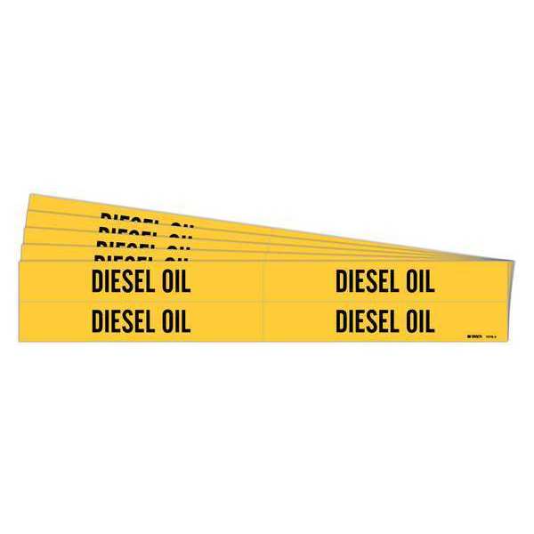 Pipe Marker, Black, Diesel Oil, PK5, 7078-4-PK